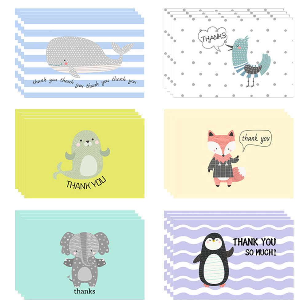 Baby Products Gift Card - 24 набора открыток «Спасибо» оптом, пустые