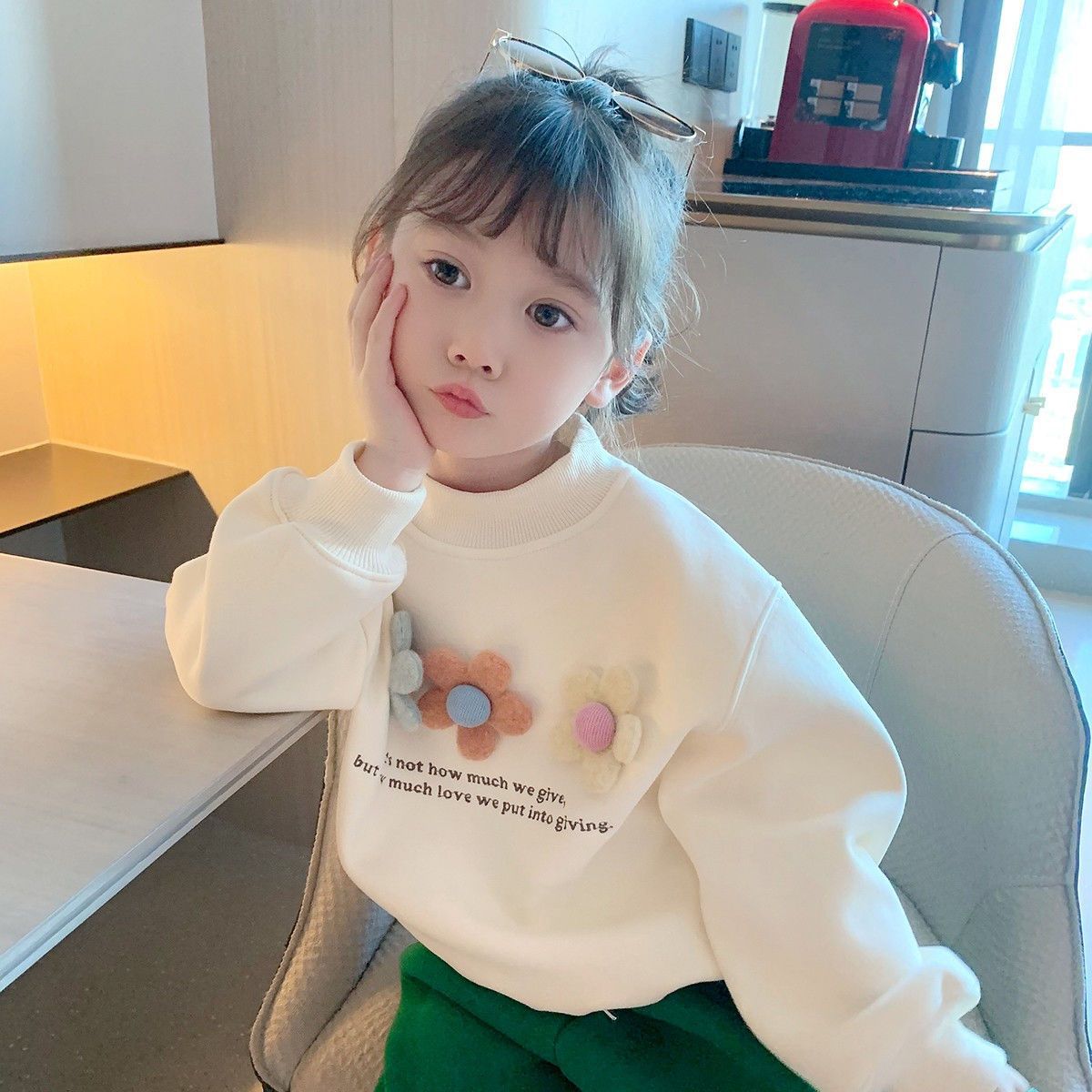 Осенний хлопковый свитшот с цв – обзор и цена Baby Products Korea